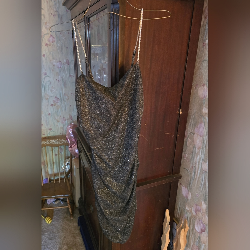 Windsor Black Glitter Dress